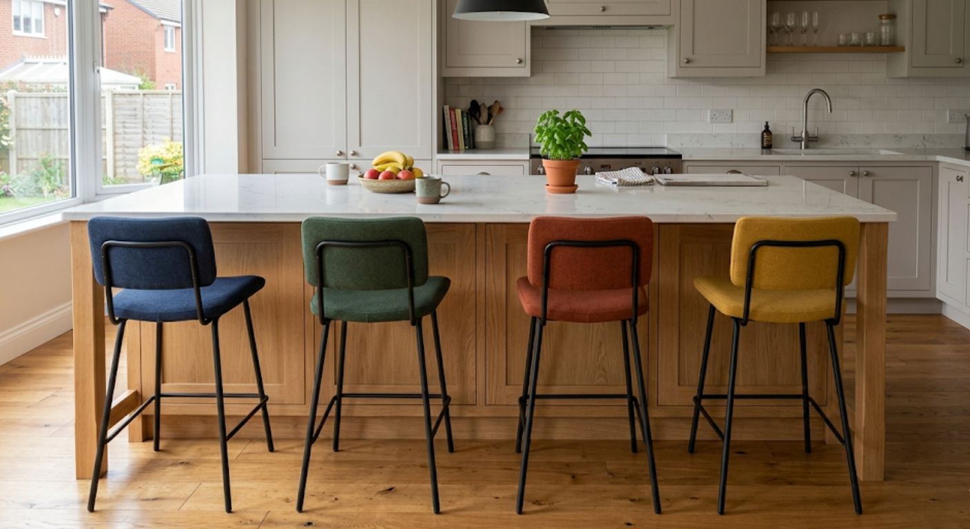 Brighten Your Kitchen With Colourful Bar Stools
