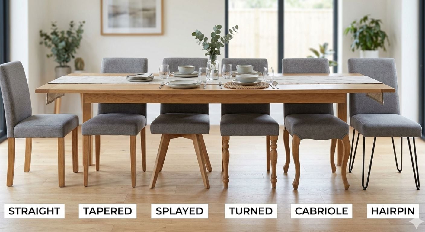 Dining Chair Leg Styles: Different Designs and Their Impact on Stability