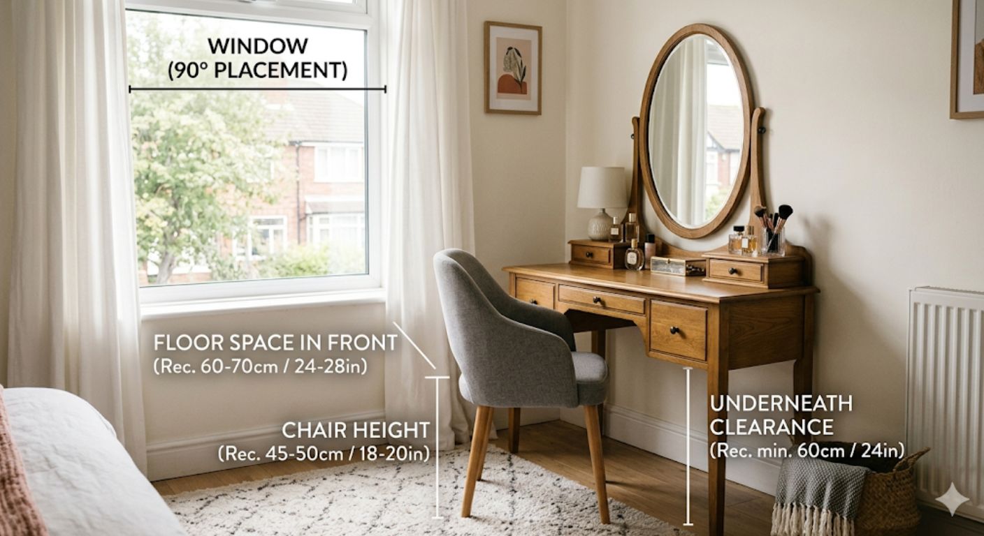 Dressing Room Chair Placement: Where to Put It for Height & Light