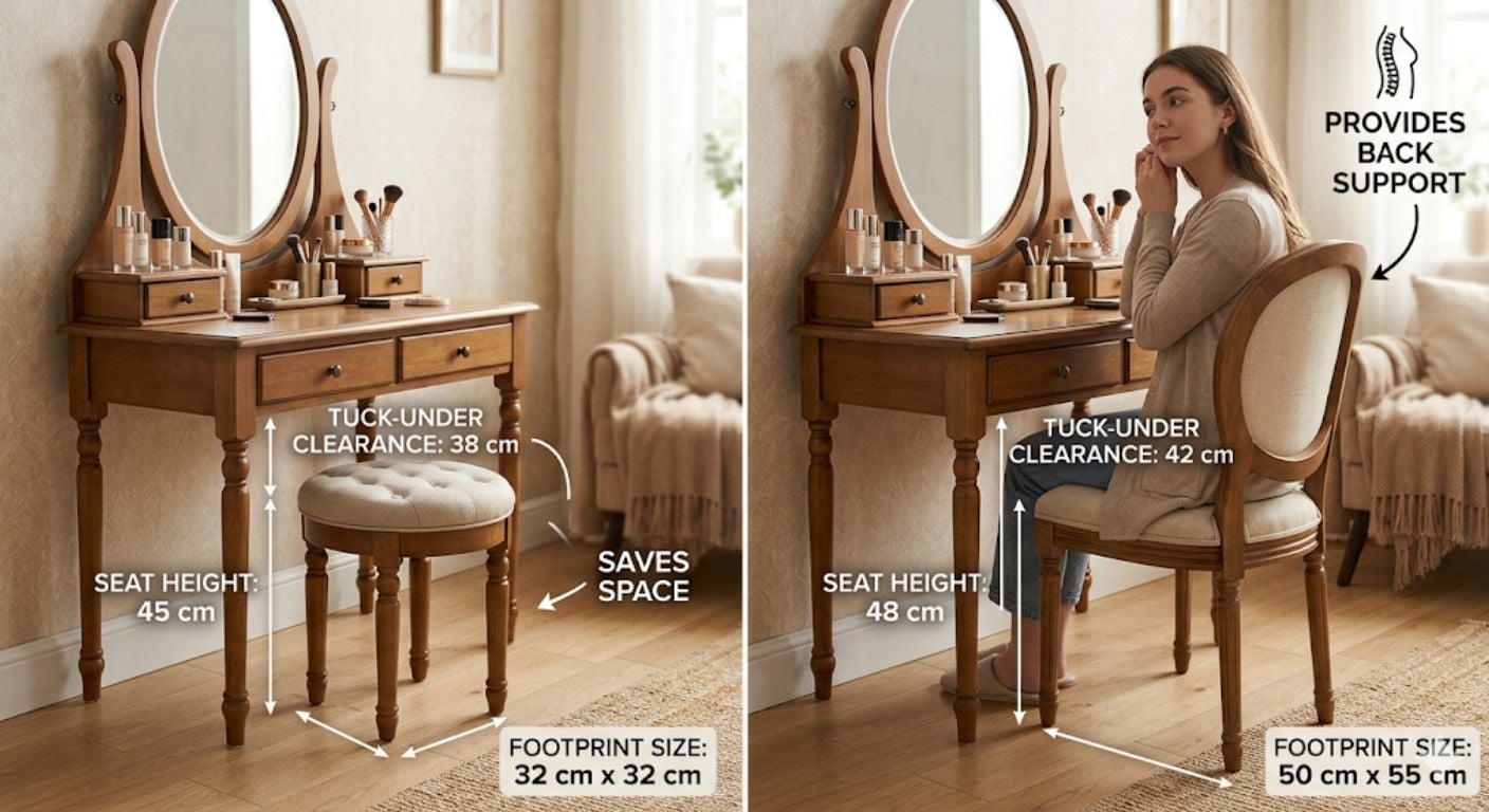 Dressing Table Stool vs Chair: Which Is Better for Your Setup?