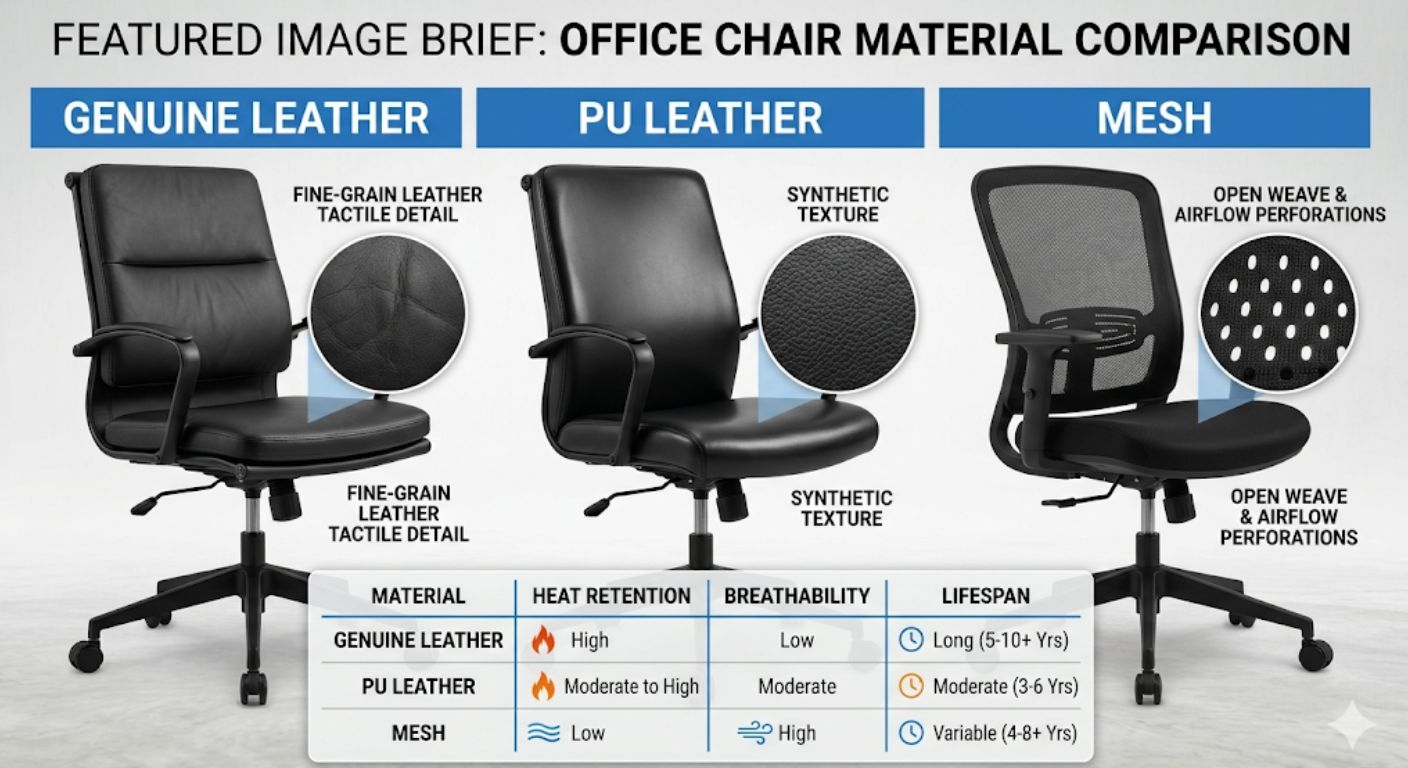 Leather Office Chairs: Comfort, Breathability & Maintenance