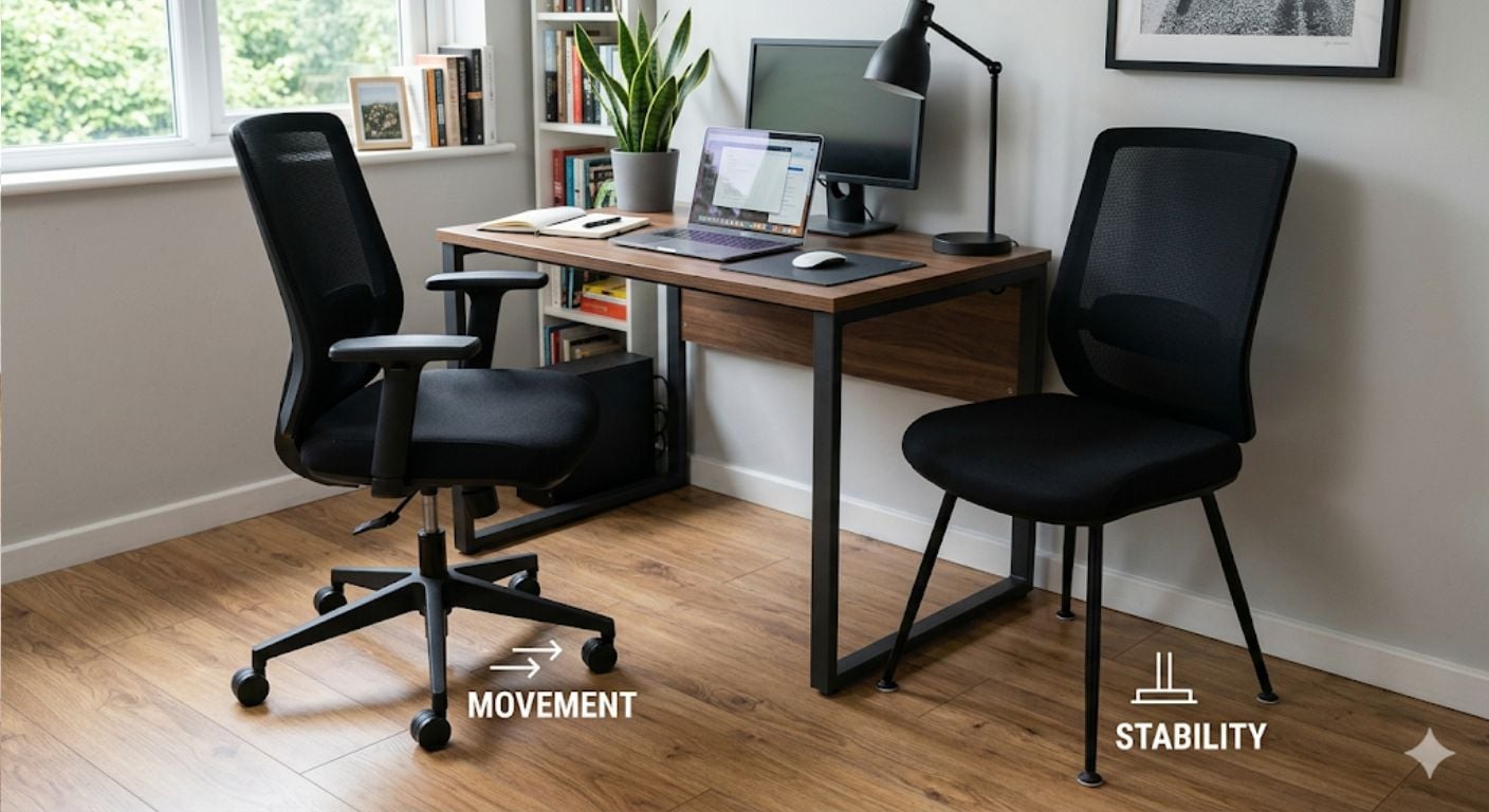 Office Chairs Without Wheels: When to Use Them & What to Look For