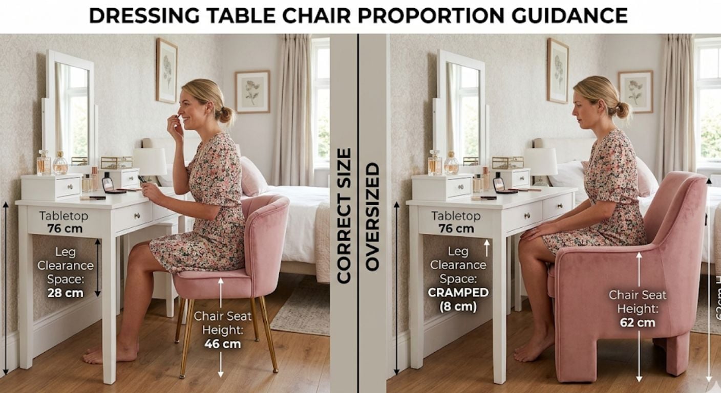 Pink Dressing Table Chair: How to Choose Size, Style & Material