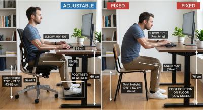 Adjustable V's Fixed Height Office Chairs
