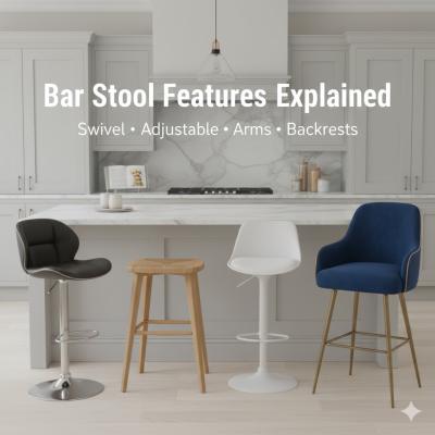 The Complete Guide to Bar Stool Features: Swivel, Adjustable, Arms & Backrests