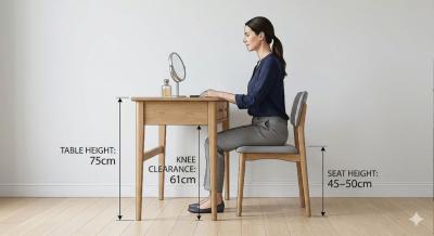 Dressing Table Chair Height Guide: Common Table Heights Explained