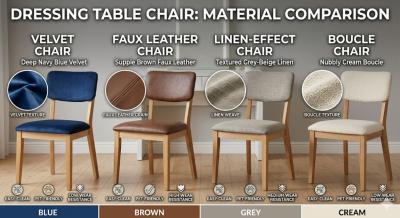 Dressing Table Chair Materials: Velvet, Faux Leather & What Actually Lasts