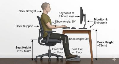 How to Set Chair Height Properly: Desk Height & Elbow Angle