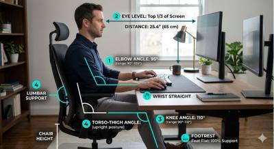 How to Set Up Your Desk Chair: Height, Armrests & Screen Position