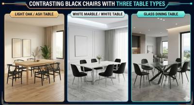 How to Style Black Dining Chairs: Pairing, Contrast & Table Ideas