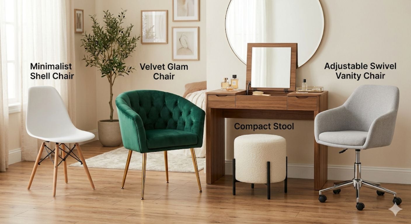 Vanity Chair Ideas: Every Style from Glamour to Minimalist
