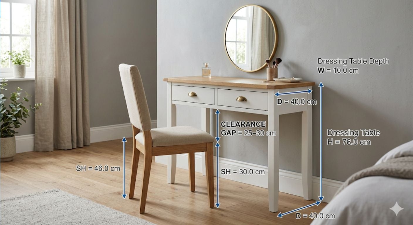 What Height Should a Dressing Table Chair Be? Complete Guide
