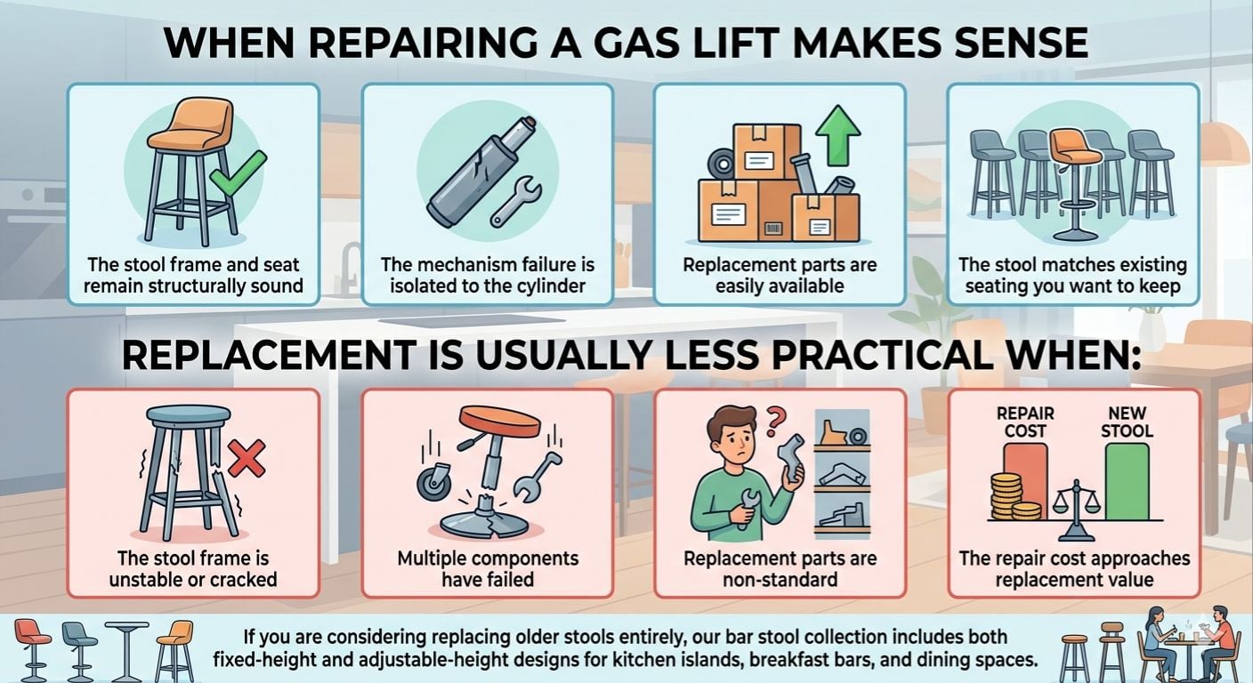 when repairing a gas lift infographic