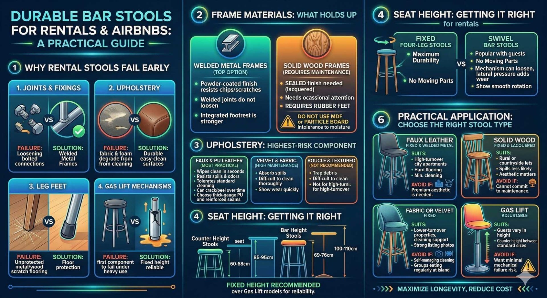 guide for barstools in air bnb