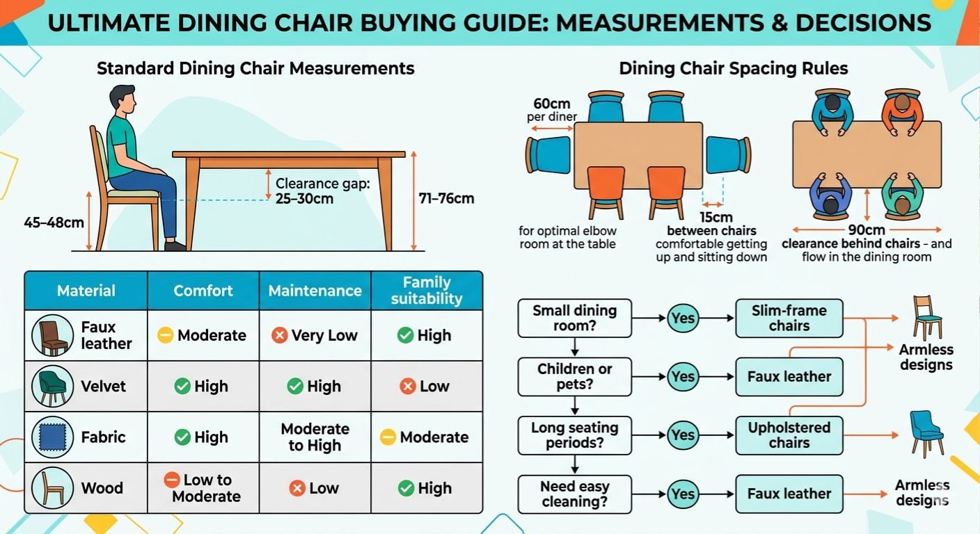 Buying the Right Chairs for Your Dining Room infographic