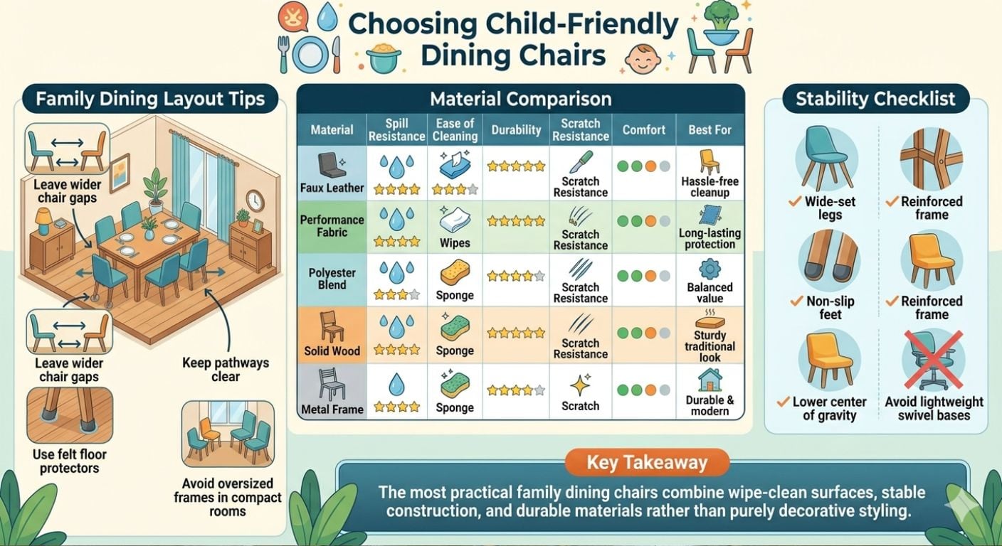 Create a Child Friendly Space with Dining Chairs infographic
