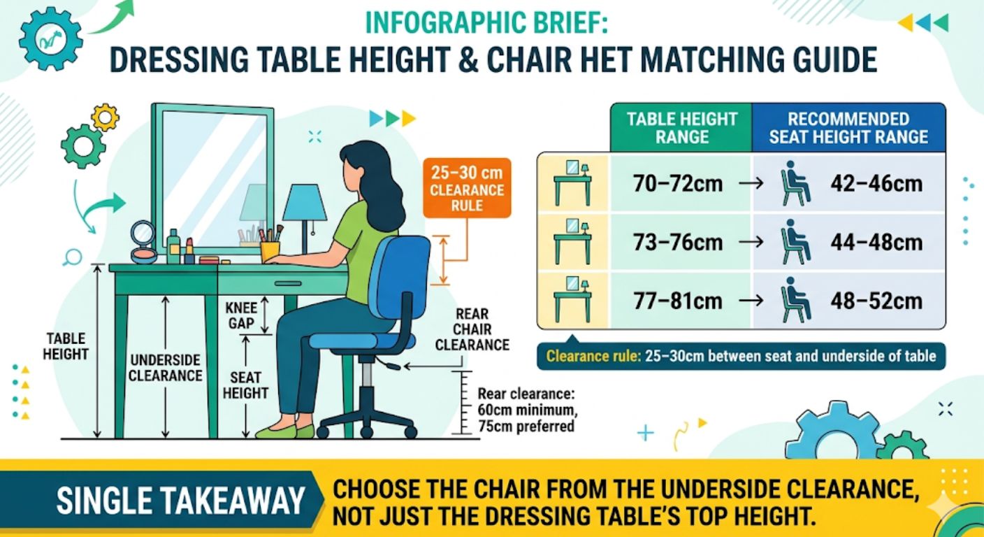 Dressing Table Chair Height Guide
