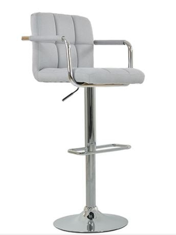 Havana bar stool light grey fabric