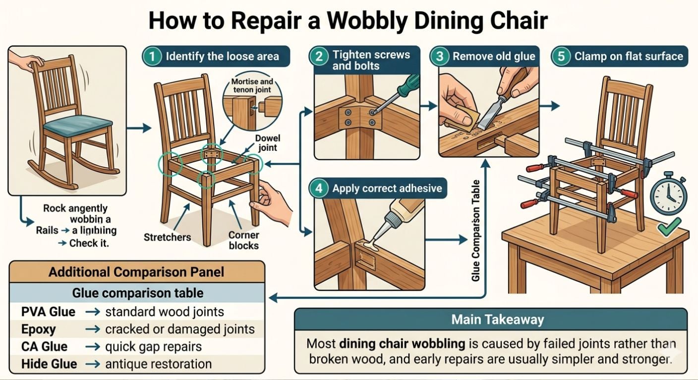How can I Repair my Dining Chairs infographic