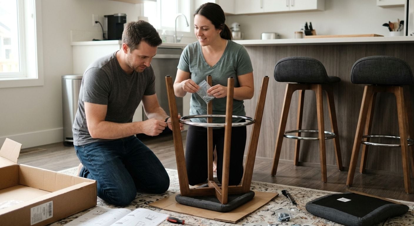 assemble and dismantle bar stool