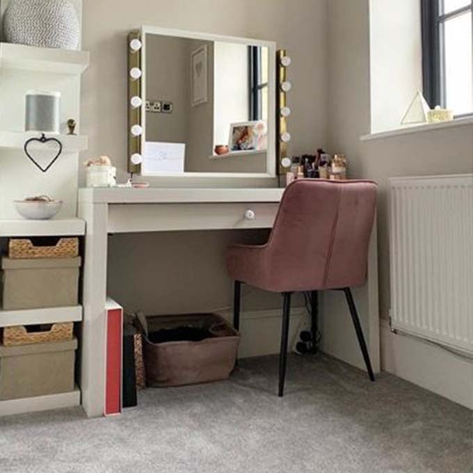 Opus Pink Side Dining Chair - Used as Vanity Chair