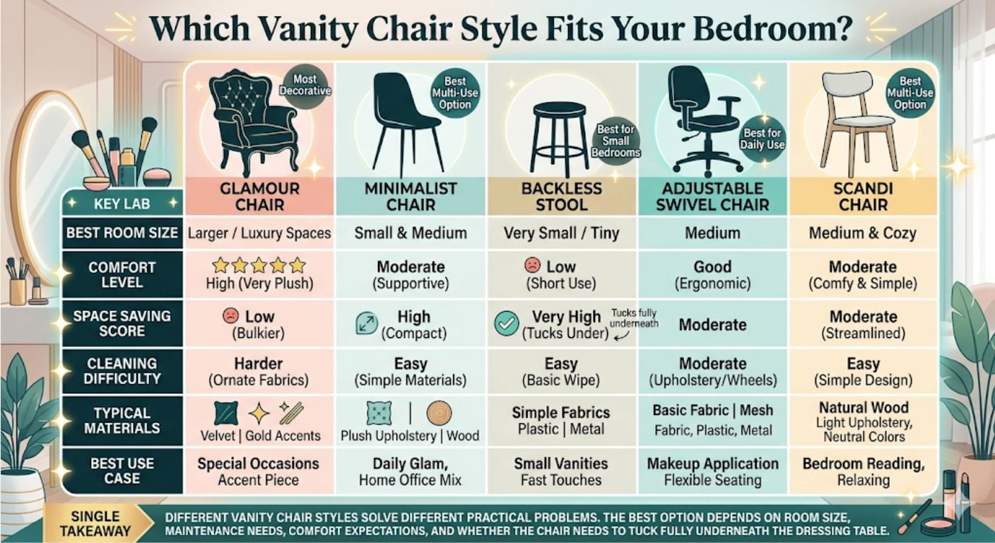 Vanity Chair styles