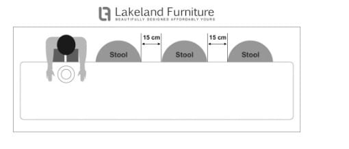 bar stool spacing guide 