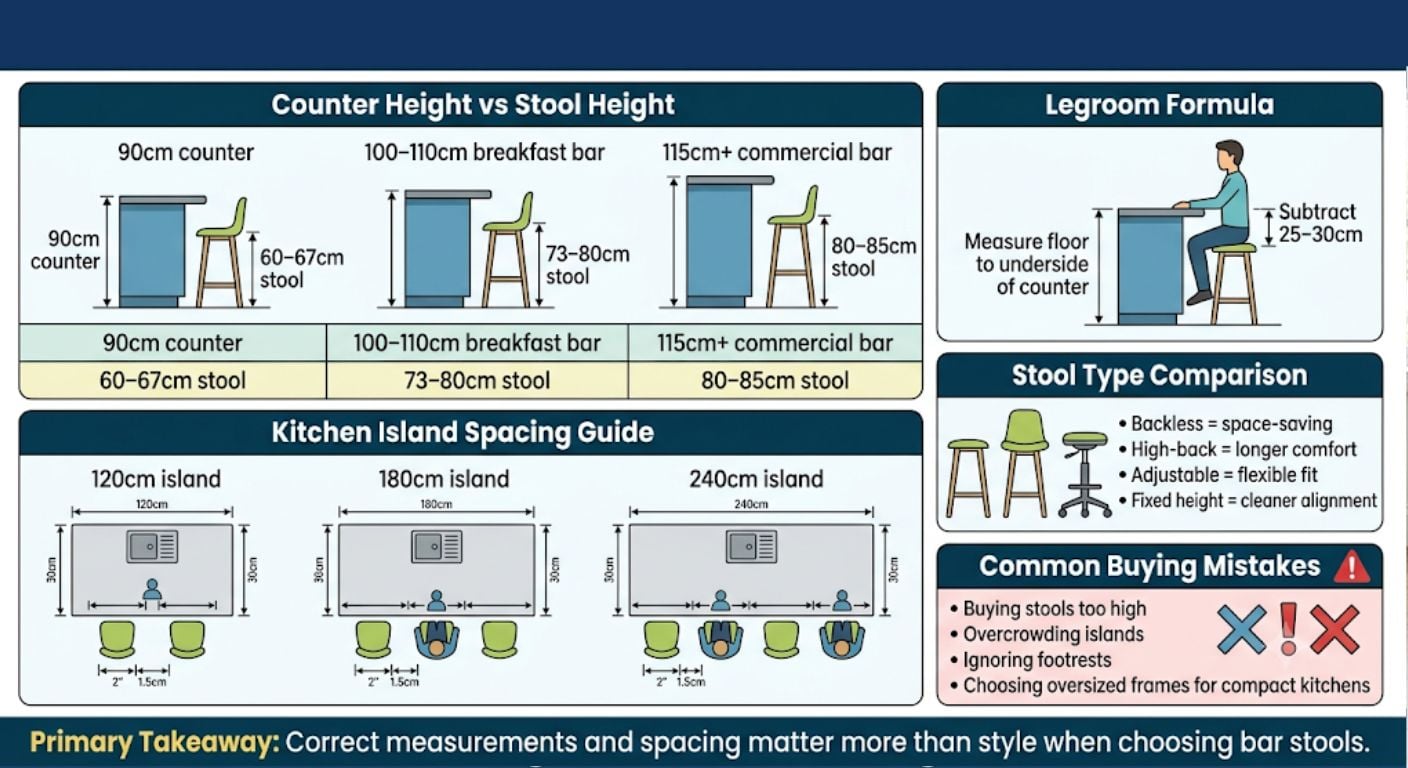 best bar stools infographic