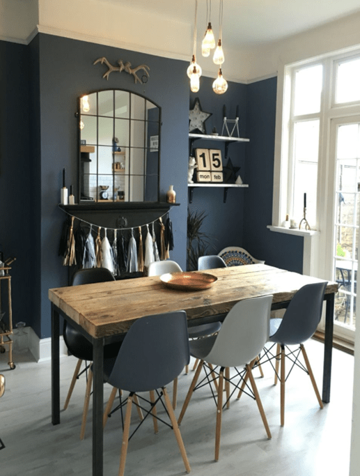 Navy Blue dining room