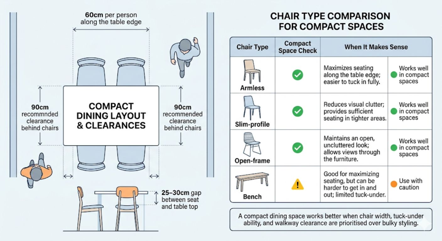compact dining chair