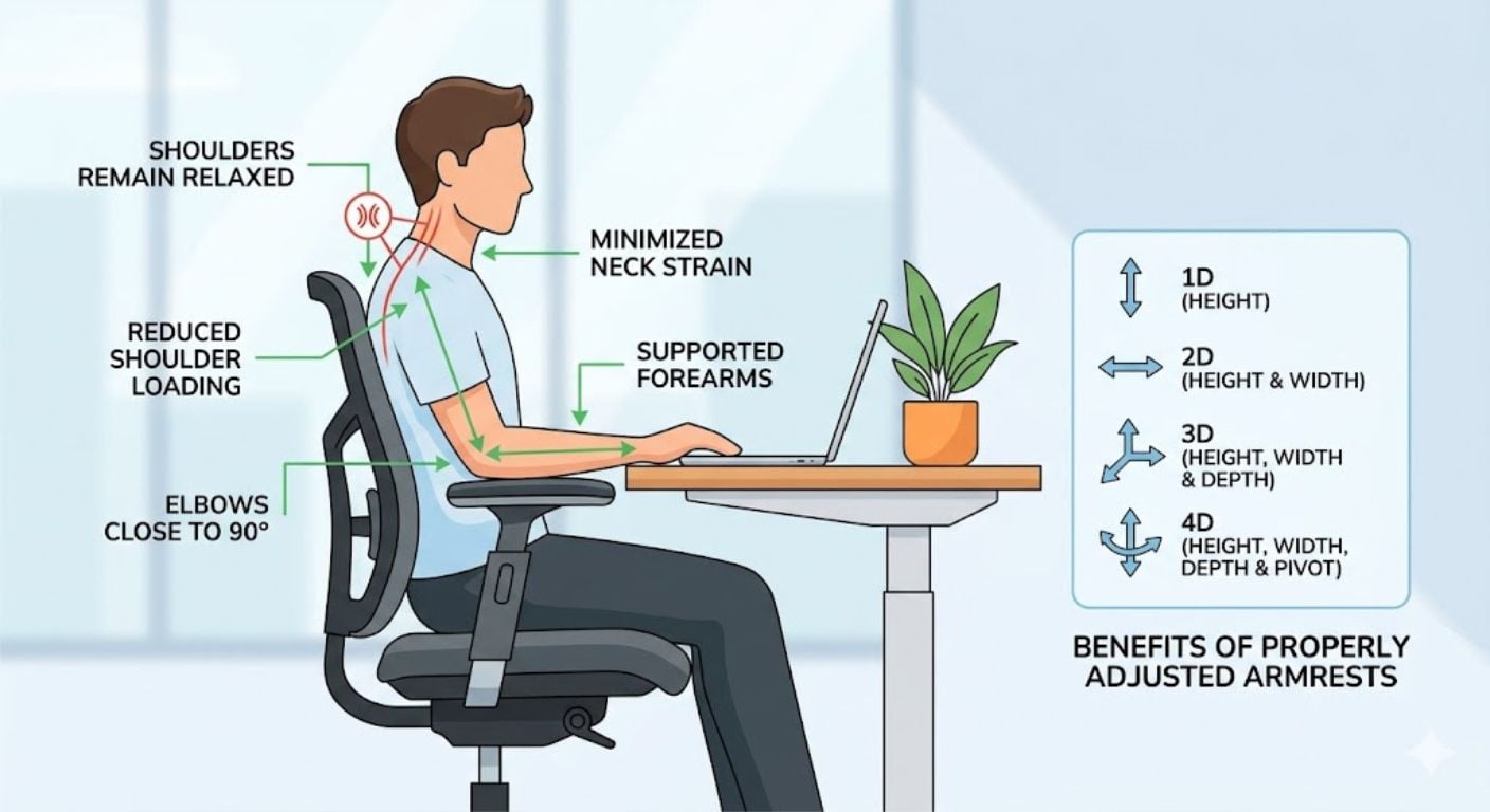 ergonomic armrest image