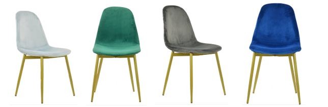 Faulen velvet dining chairs