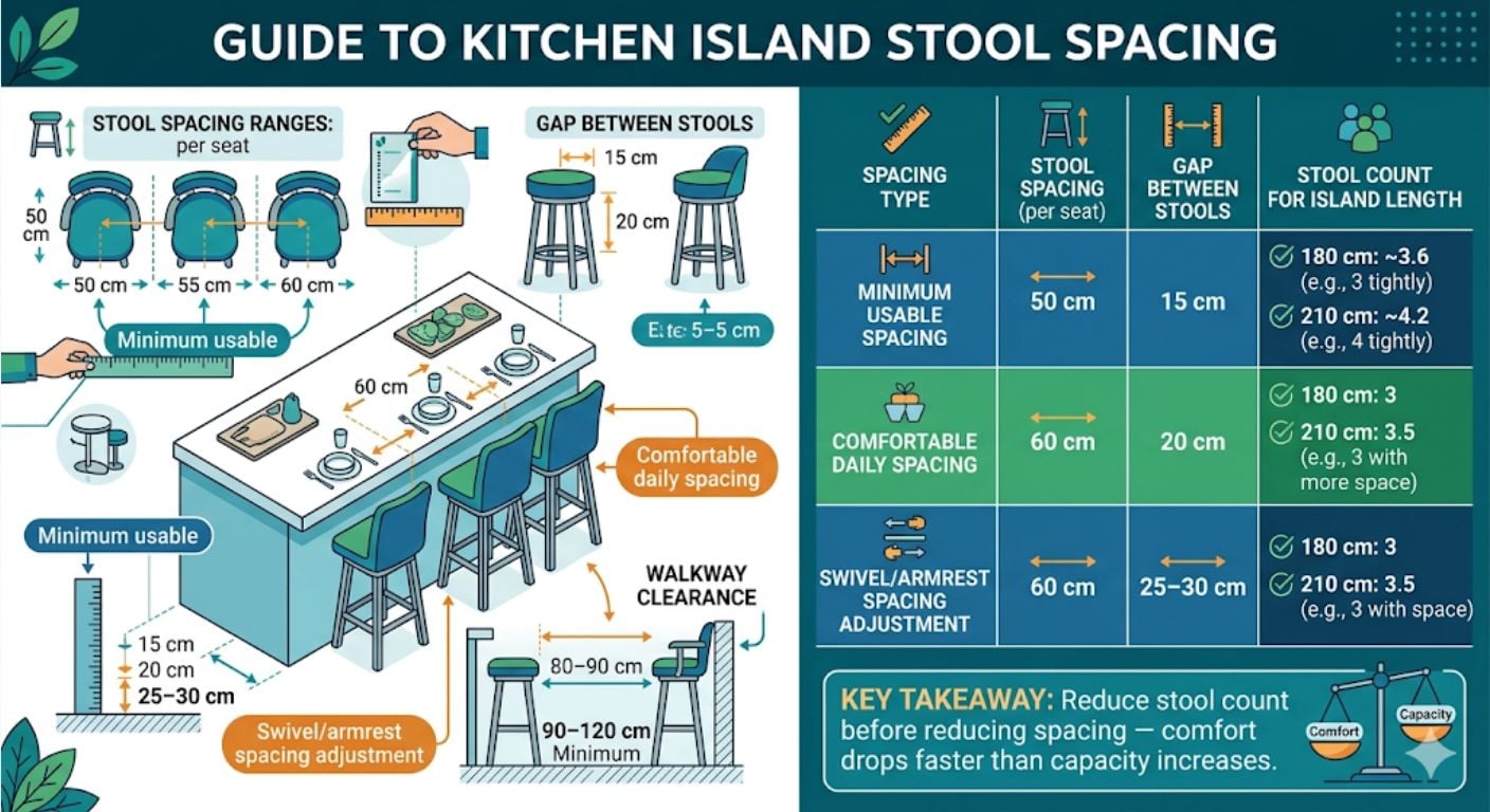 Kitchen island spacing image