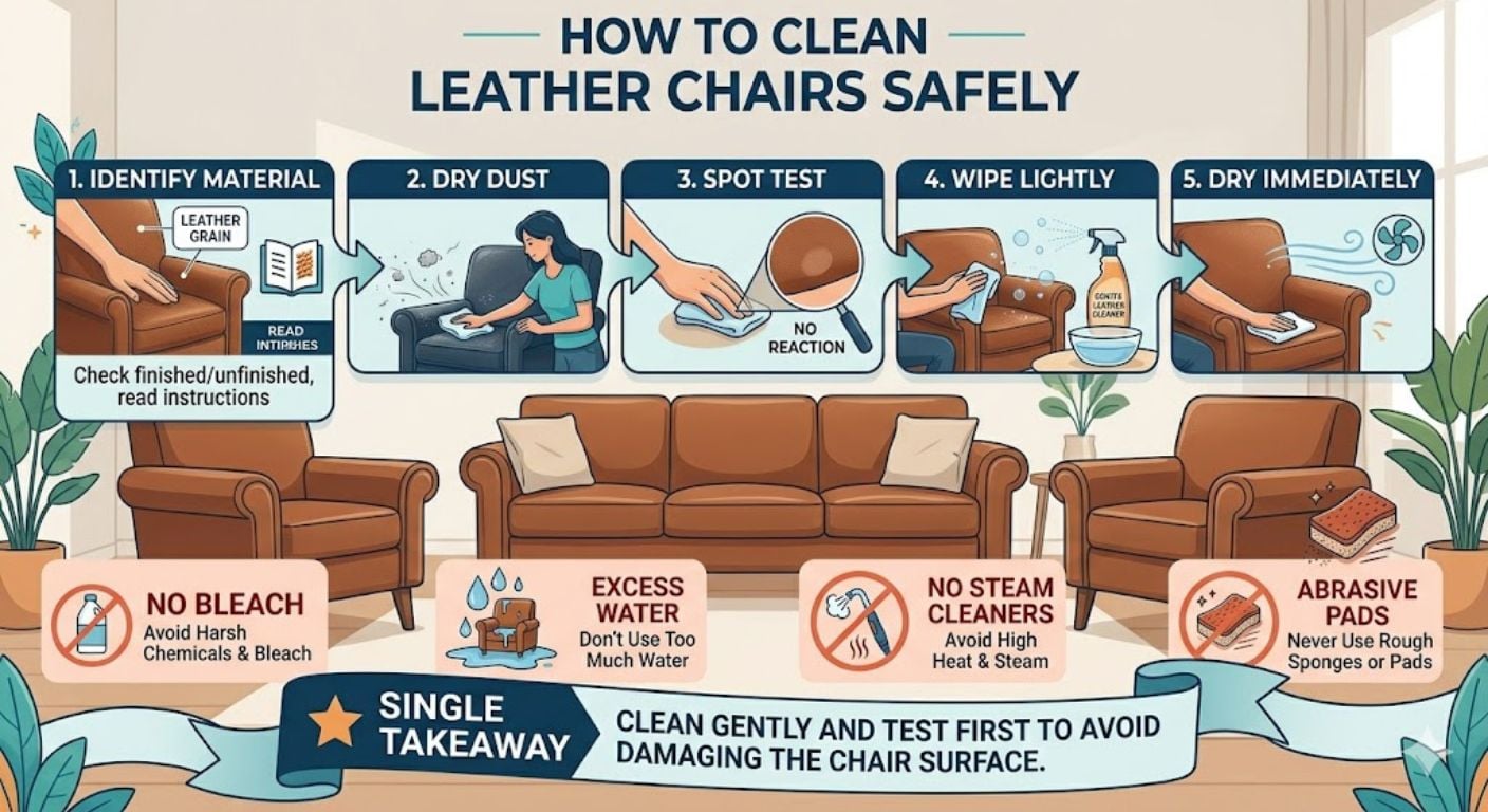 cleaning leather infographic