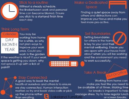 Ways to improve mental health when working at home 