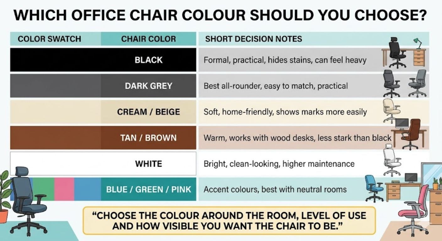 office chair colour infographic